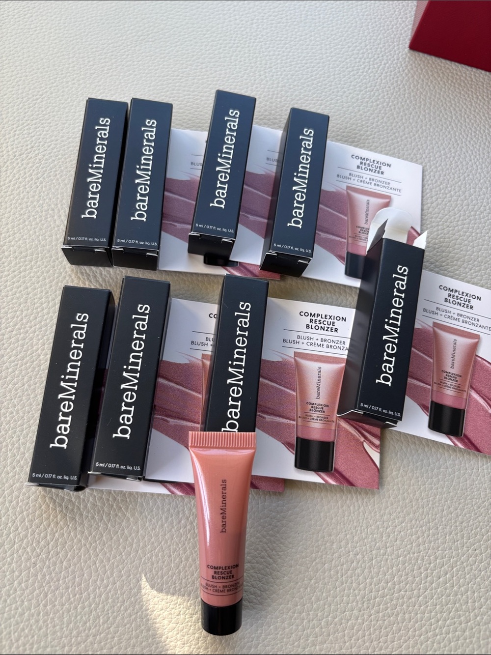bareMinerals Complexion Rescue Blush + Bronzer in kiss of mauve (8 samples )